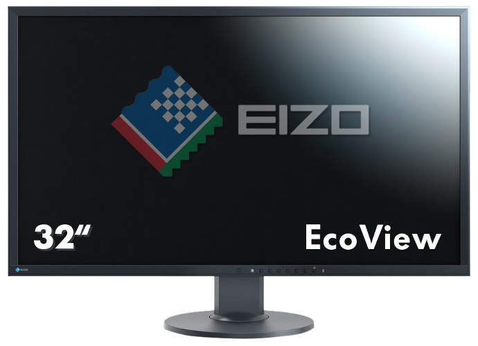 Eizo EV3237-BK 80 cm (31,5 Zoll 4K UHD) Monitor (DVI-D, HDMI, DisplayPort, 5ms Reaktionszeit, Auflösung 3840 x 2160) schwarz